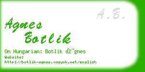 agnes botlik business card